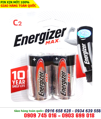 Pin trung C 1,5V Energizer Max E93 BP2/LR14 Max Power Alakline chính hãng